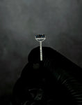 Load image into Gallery viewer, Liz Custom - 4 Carat Blue Crushed Ice Radiant Cut