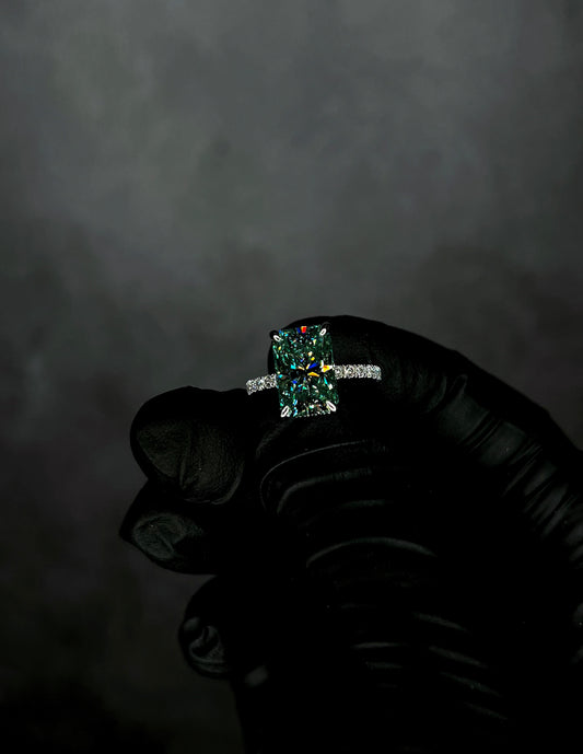 Liz Custom - 4.5 Carat Teal Radiant Cut